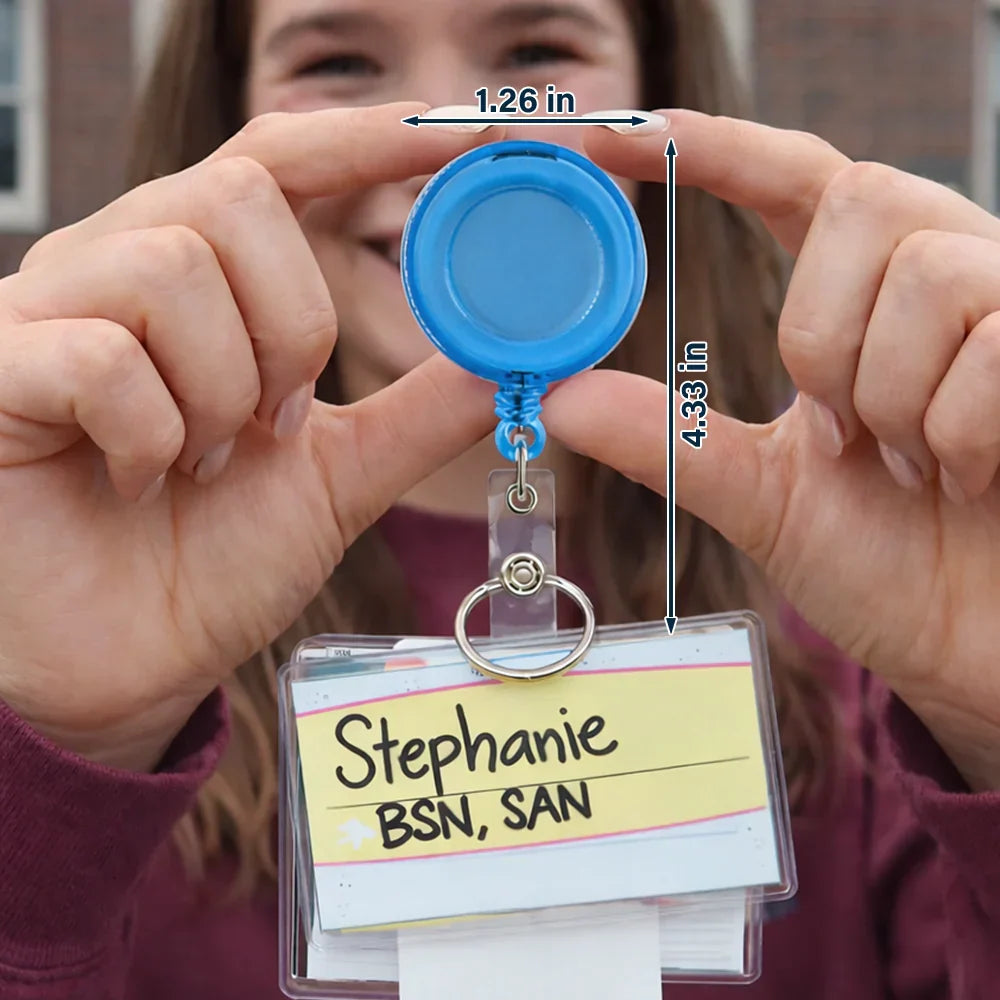 3D Effect Nurse Job Title Heart - Personalized Badge Reel