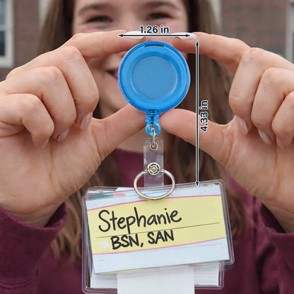 3D Effect Nurse Job Title Heart - Personalized Badge Reel
