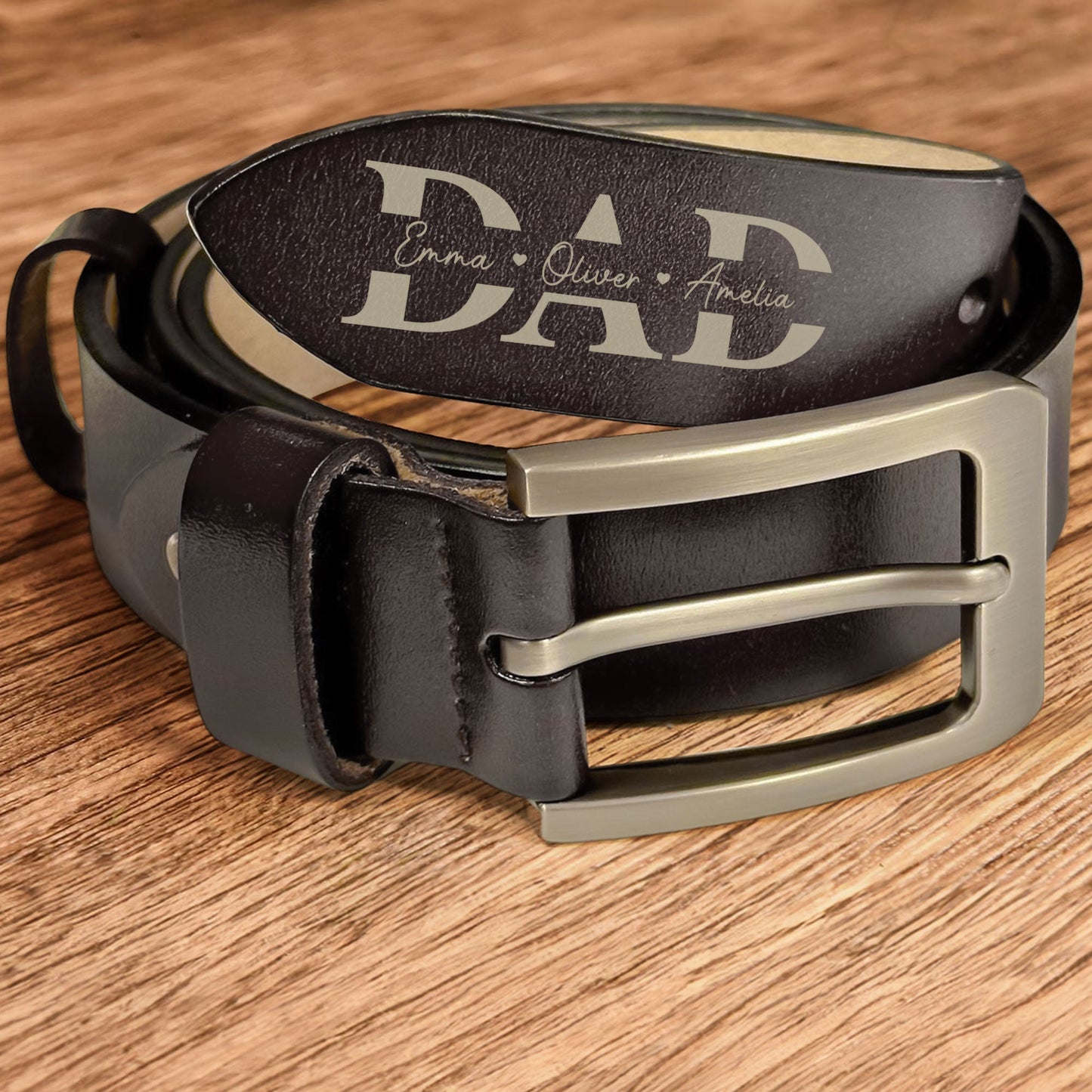 Father's Day Gifts, Belt Reminder We Love You For Dad - Personalized Engraved Leather Belt