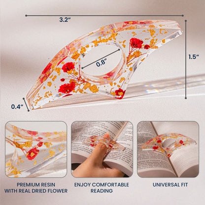 Birth Flower Book Lover - Personalized Resin Book Page Holder