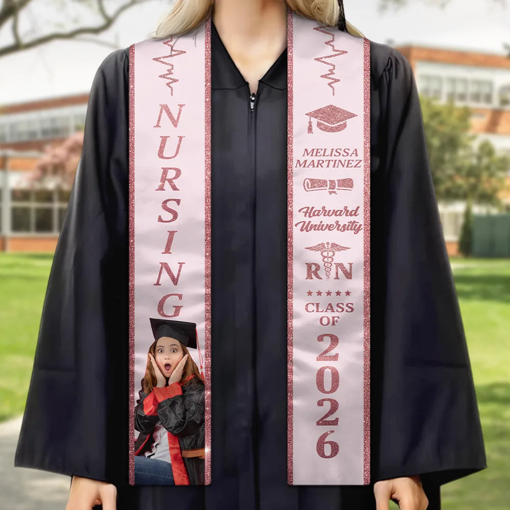 Custom Photo Nursing Graduation - Personalized Stoles