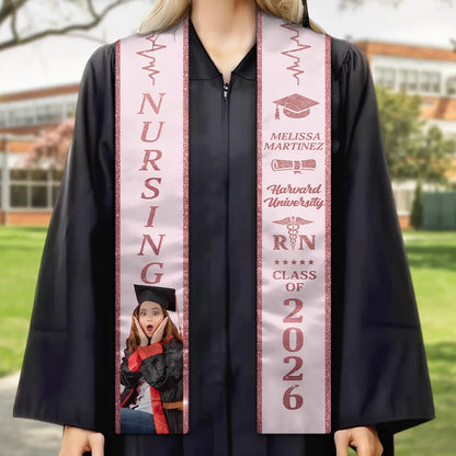Custom Photo Nursing Graduation - Personalized Stoles