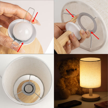 Custom Photo Van Gogh Style Father's Day Gift For New Dad, Husband - Personalized Fabric Lamp