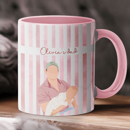 Custom Faceless Photo Art With Baby - Personalized Mug