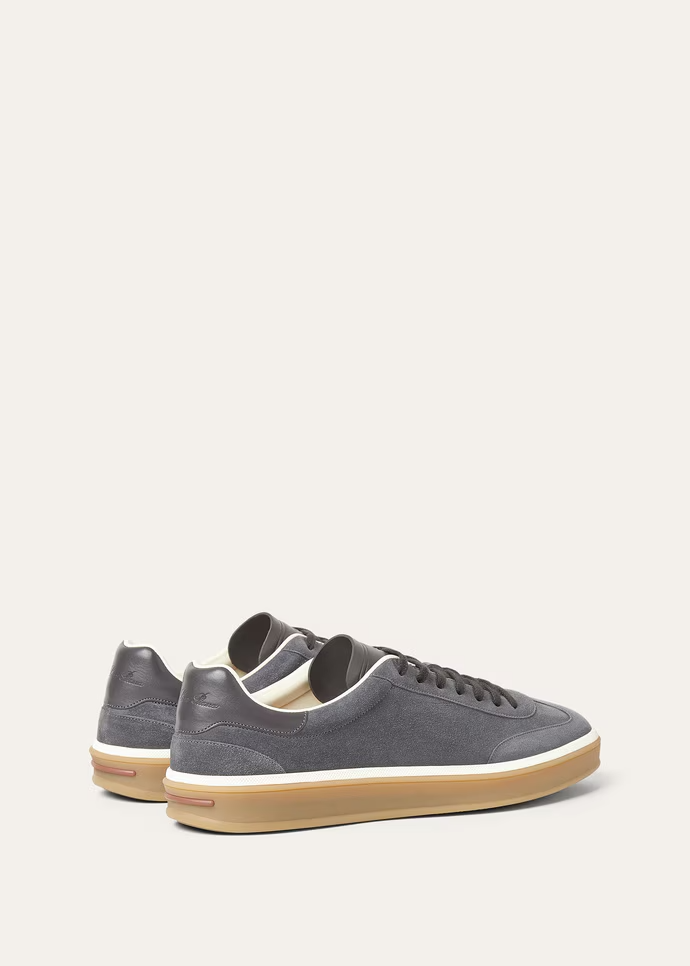 Men's Loro Piana Tennis Walk Obsidian Grey Sneakers