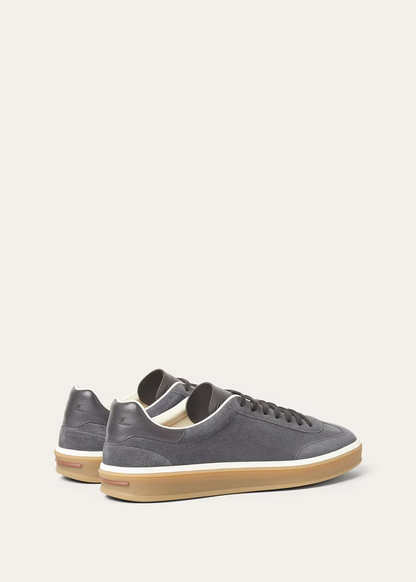 Men's Loro Piana Tennis Walk Obsidian Grey Sneakers