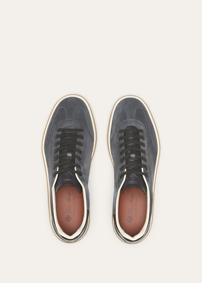 Men's Loro Piana Tennis Walk Obsidian Grey Sneakers