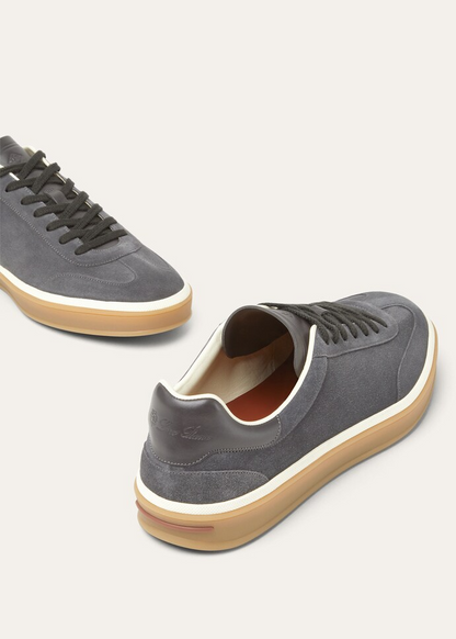 Men's Loro Piana Tennis Walk Obsidian Grey Sneakers