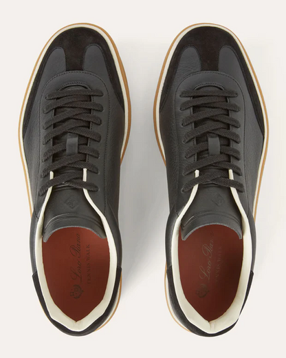 Men's Loro Piana Tennis Walk Black Sneakers