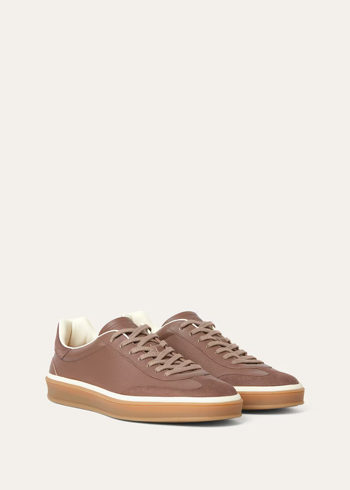 Men's Loro Piana Tennis Walk  Grey Taupe Sneakers