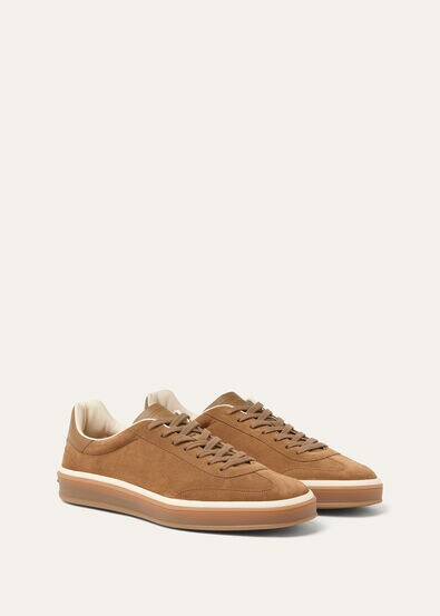 Men's Loro Piana Tennis Walk  Light Sand Dune Sneakers