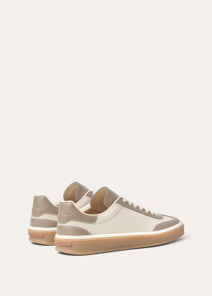 Men's Loro Piana Tennis Walk  Natural Almond Tree Sneakers