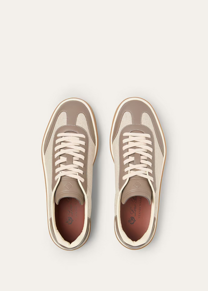 Men's Loro Piana Tennis Walk  Natural Almond Tree Sneakers