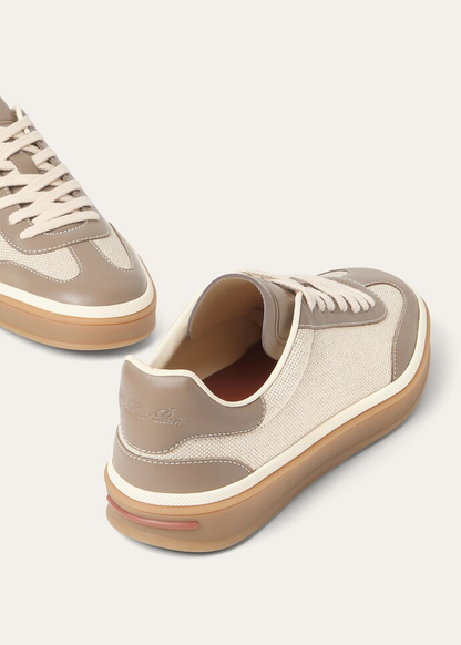 Men's Loro Piana Tennis Walk  Natural Almond Tree Sneakers