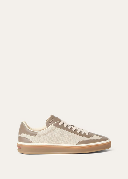 Men's Loro Piana Tennis Walk  Natural Almond Tree Sneakers