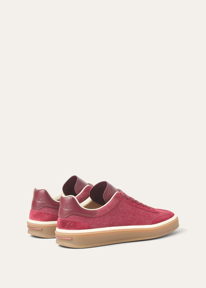 Men's Loro Piana Tennis Walk Fire Sneakers