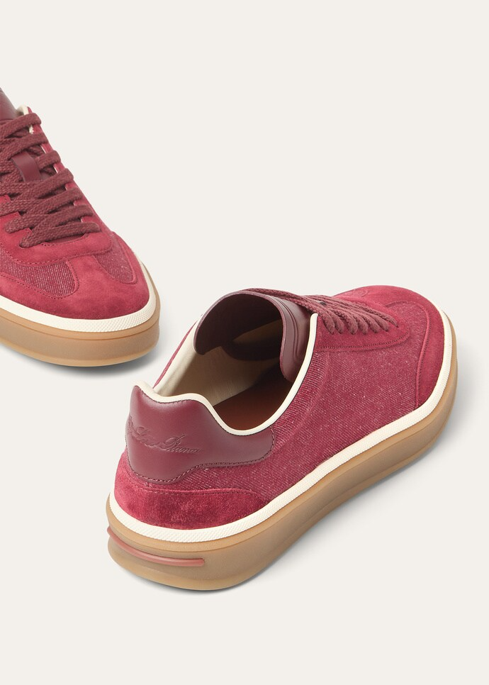 Men's Loro Piana Tennis Walk Fire Sneakers