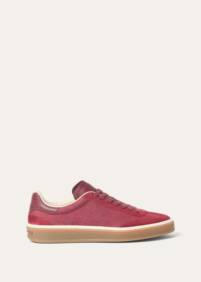 Men's Loro Piana Tennis Walk Fire Sneakers