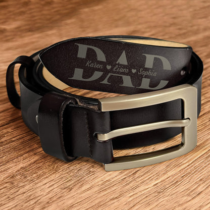 Having You As A Dad - Personalized Engraved Leather Belt