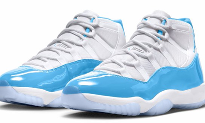 Men's Nike Air Jordan 11 White Blue Shoes