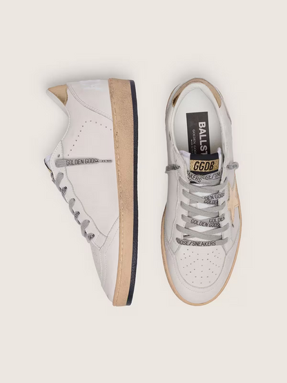 Men's Golden Goose Ball Star Gold Laminated Star Sneakers