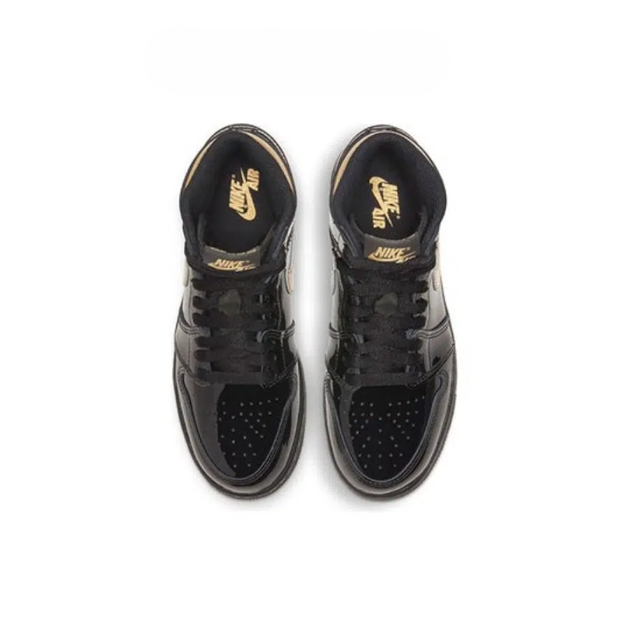 Men's Air Jordan 1 High 'Black Metallic Gold’ Shoes