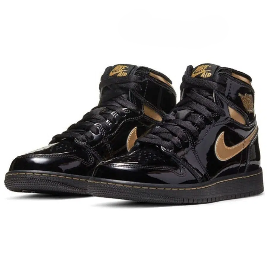 Men's Air Jordan 1 High 'Black Metallic Gold’ Shoes