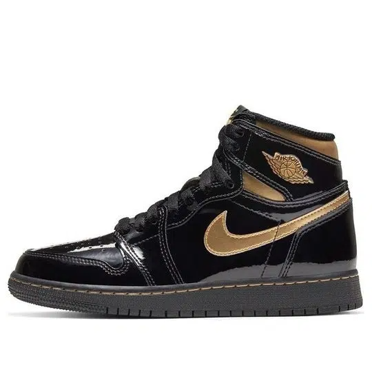 Men's Air Jordan 1 High 'Black Metallic Gold’ Shoes
