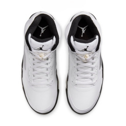 Men's Nike Air Jordan 5 Retro White Black Shoes