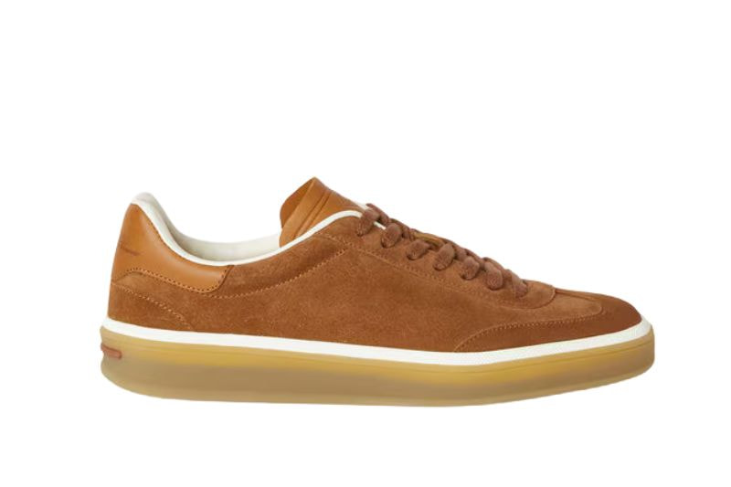 Men's Loro Piana Tennis Walk Brown Suede Sneakers