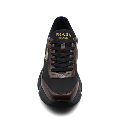Men's Prada Milano Premium Quality Italian Brown Sneakers