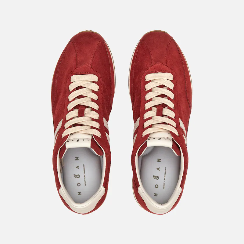 Men's Hogan 86er Suede Red Sneakers