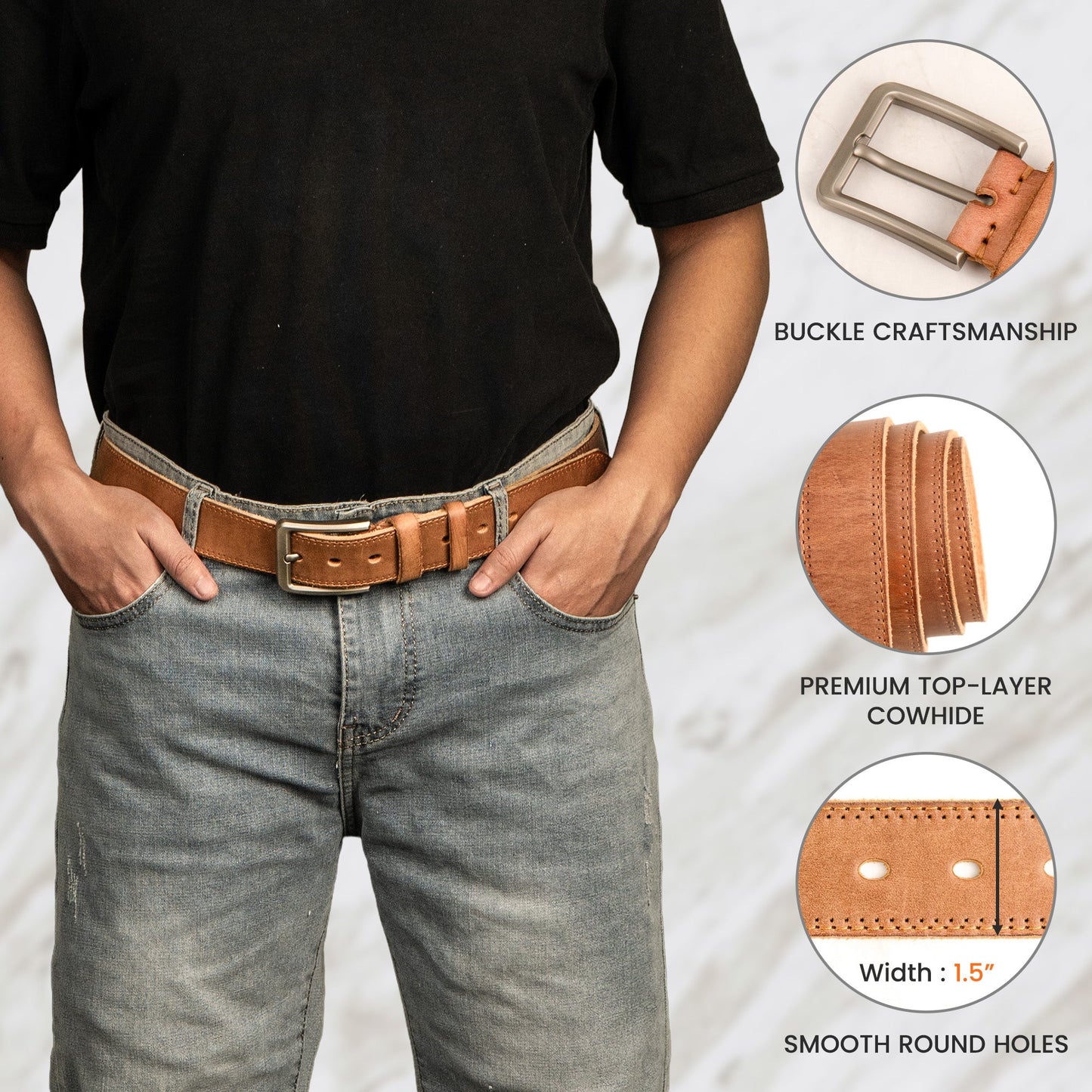 I Love Your Face Especially When It's Between My Legs  - Personalized Cowhide Belt