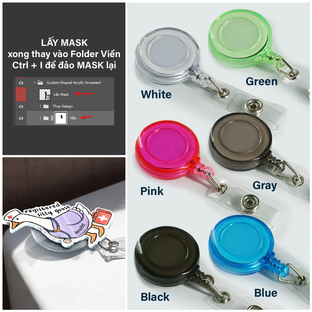 Registered Silly Goose Nurse - Personalized Badge Reel