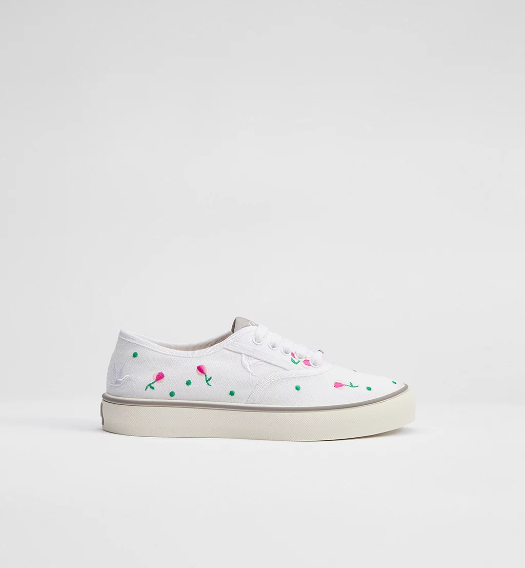 Men's Dior Saltwind Multicolor Doves & Roses Motif Sneakers