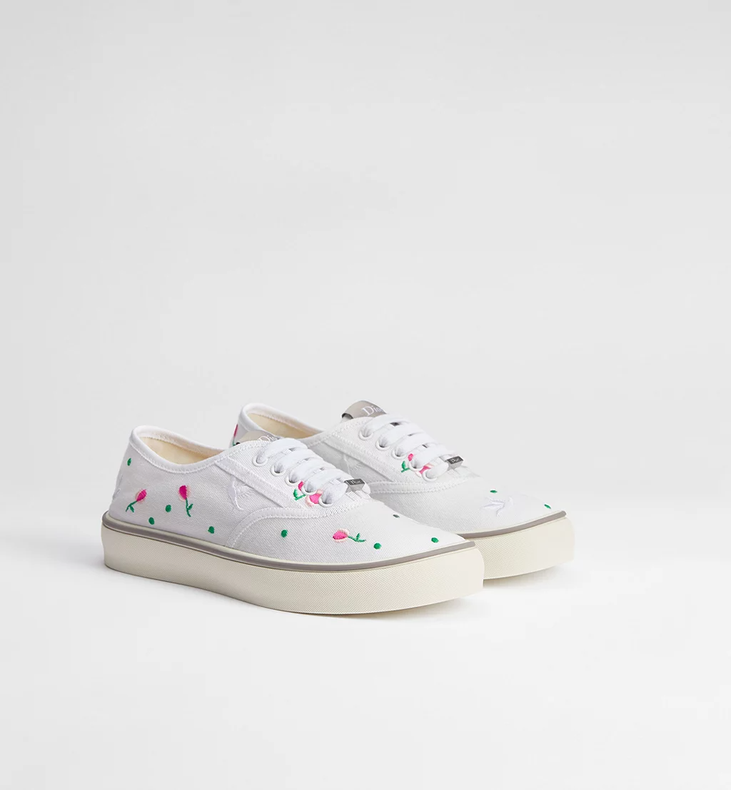 Men's Dior Saltwind Multicolor Doves & Roses Motif Sneakers