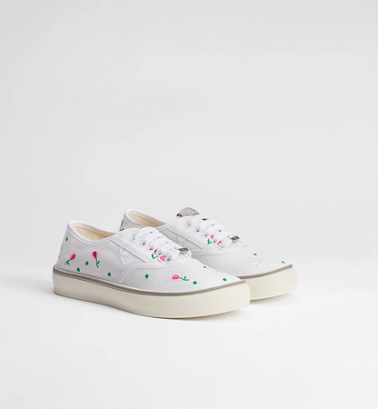 Men's Dior Saltwind Multicolor Doves & Roses Motif Sneakers