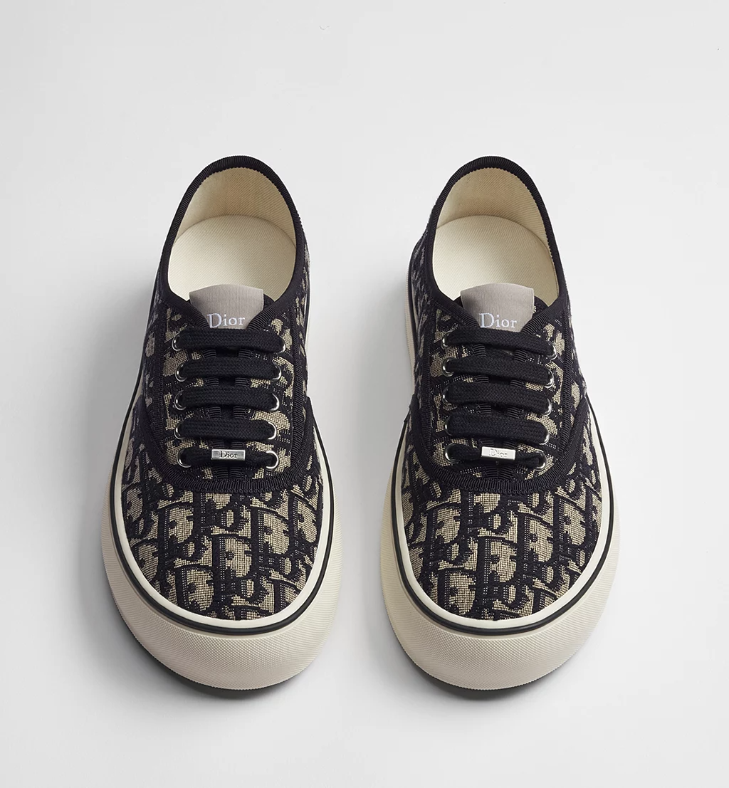 Men's Dior Saltwind Beige and Blue Sneakers