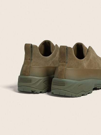 Men's Zegna Triple Stitch™ Monte Khaki Suede Sneakers