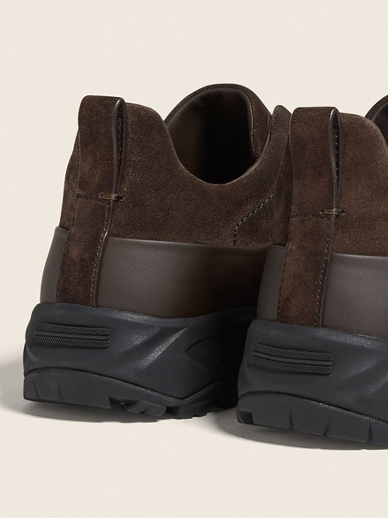 Men's Zegna Triple Stitch™ Monte Dark Brown Sneakers