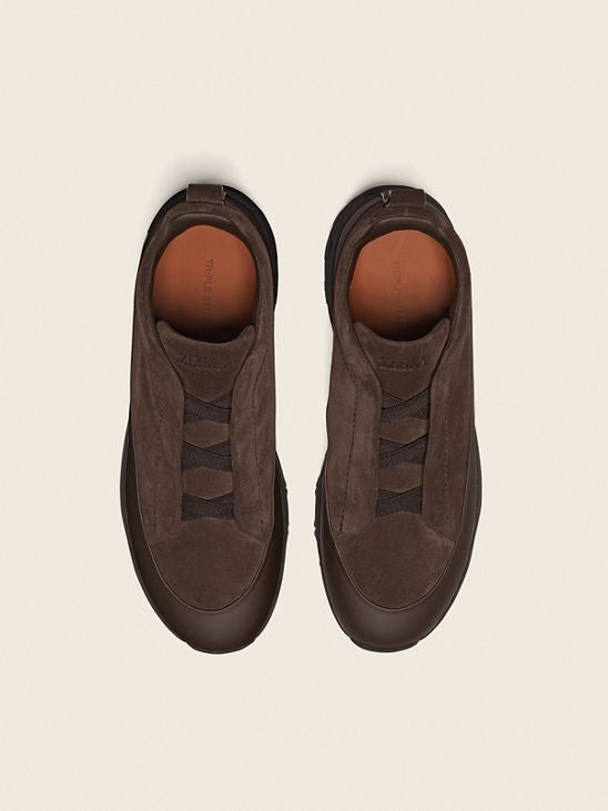 Men's Zegna Triple Stitch™ Monte Dark Brown Sneakers