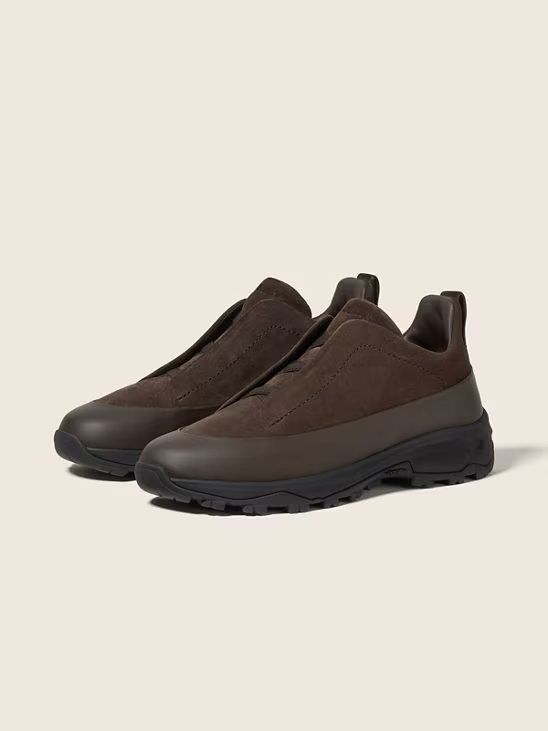 Men's Zegna Triple Stitch™ Monte Dark Brown Sneakers