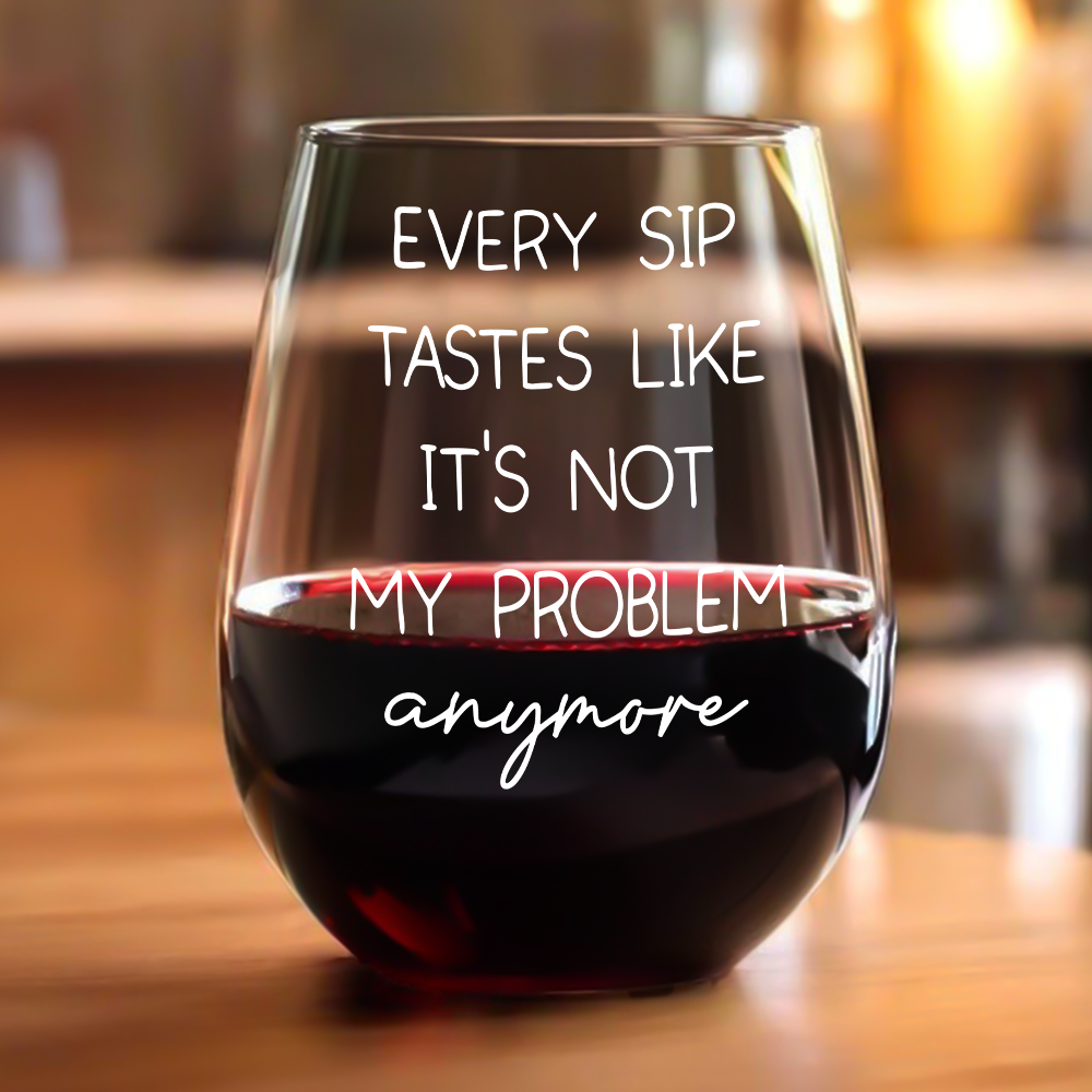 Personalized Name Birth Month Flower Wine Glass - Happy Retirement Gift