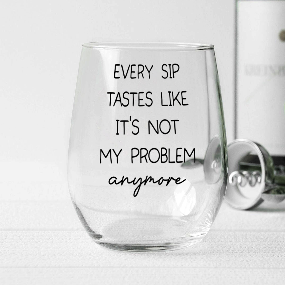 Personalized Name Birth Month Flower Wine Glass - Happy Retirement Gift