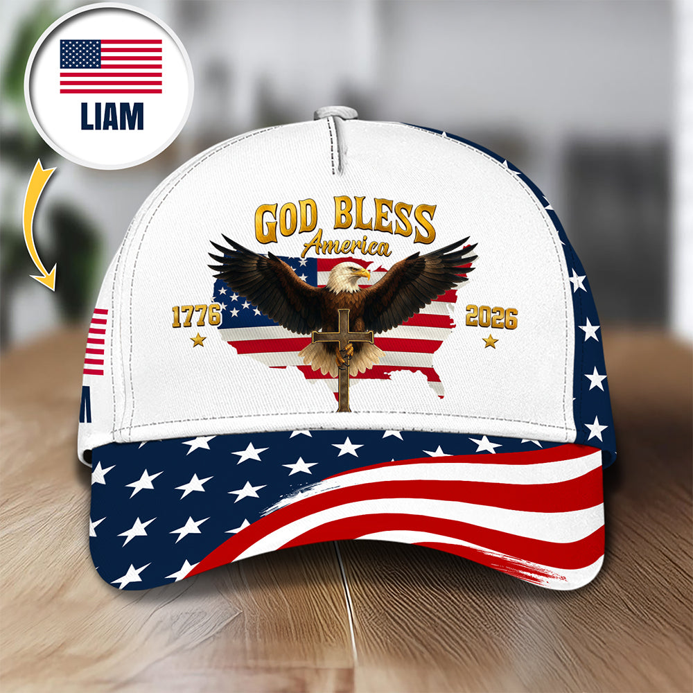Personalized US Eagle 250 Years Of Freedom 1776 - 2026 Classic Cap