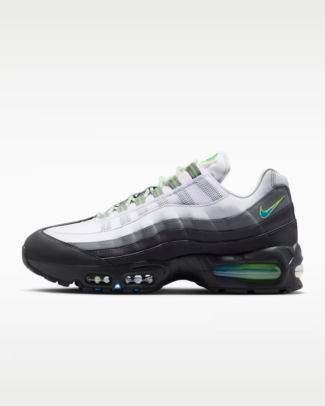 Men's Nike Air Max 95 Black Action Green Shoes