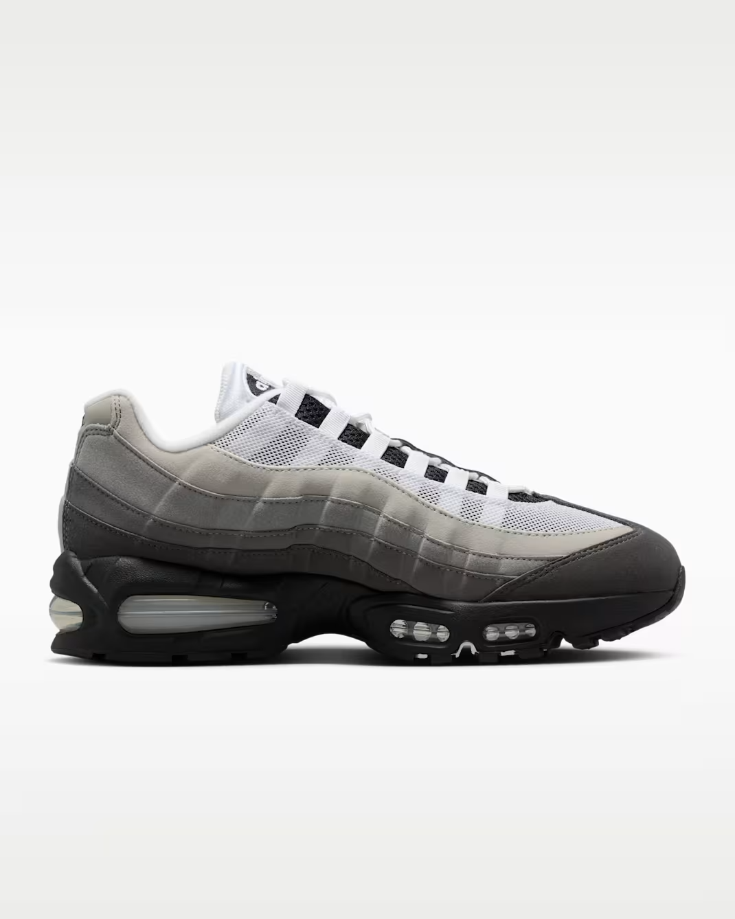 Men's Nike Air Max 95 Black Metallic Silver Shoes