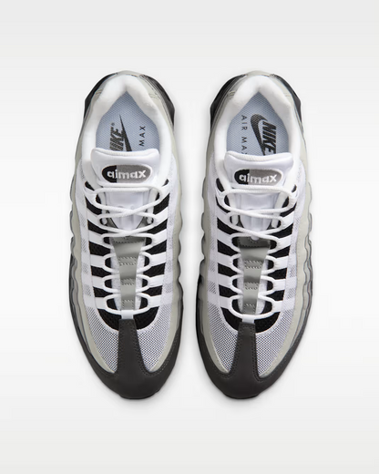 Men's Nike Air Max 95 Black Metallic Silver Shoes