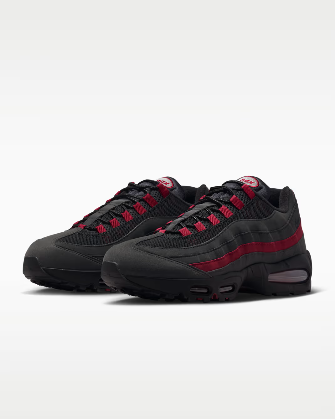 Men's Nike Air Max 95 Black Team Crimson Shoes