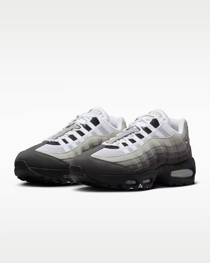 Men's Nike Air Max 95 Black Metallic Silver Shoes